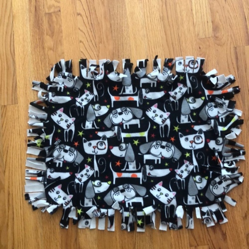 Dog or Cat Double Hand Knit Fleece Blanket